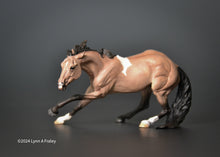 Load image into Gallery viewer, Mini ChaCha, painted buckskin tobiano by Lynn Fraley