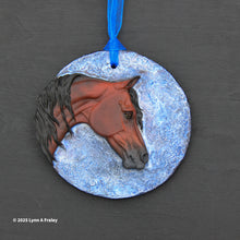 Load image into Gallery viewer, Ornament, Painted by L Fraley, Dark Bay