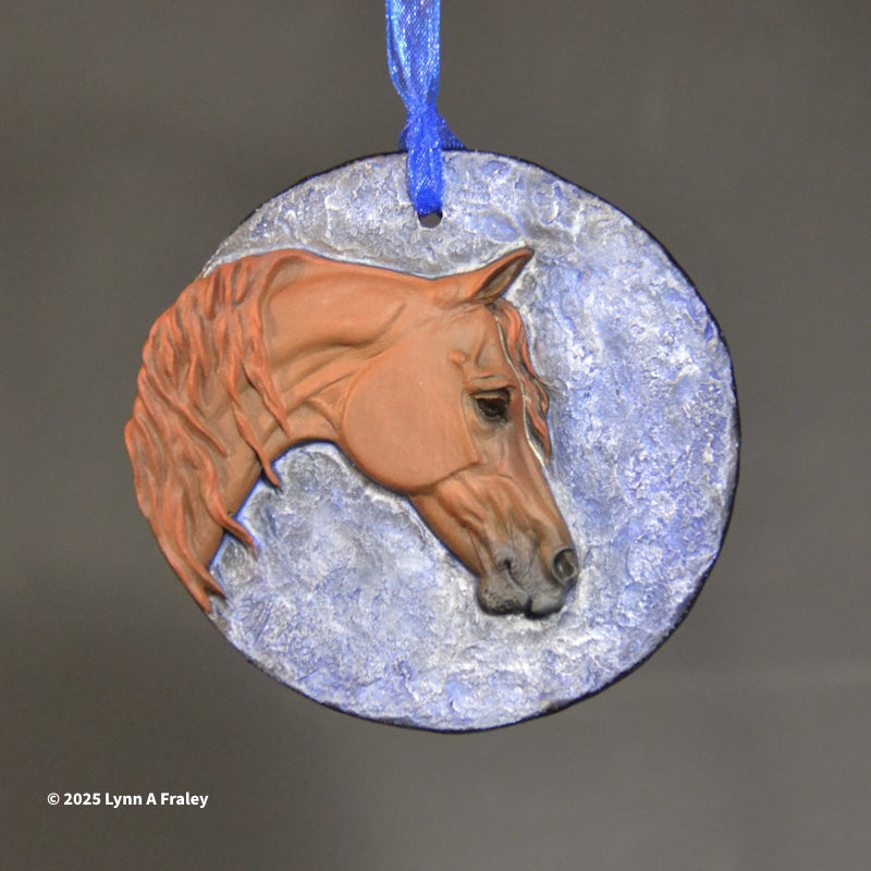 Ornament, Painted by L Fraley, Chestnut