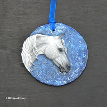 Load image into Gallery viewer, Ornament, Painted by L Fraley, Light Dappled Grey