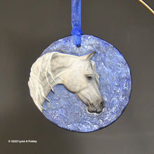 Load image into Gallery viewer, Ornament, Painted by L Fraley, Light Dappled Grey