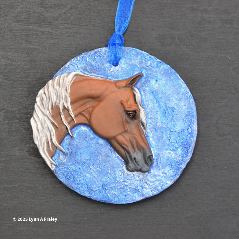 Ornament, Painted by L Fraley, Dark Sorrel