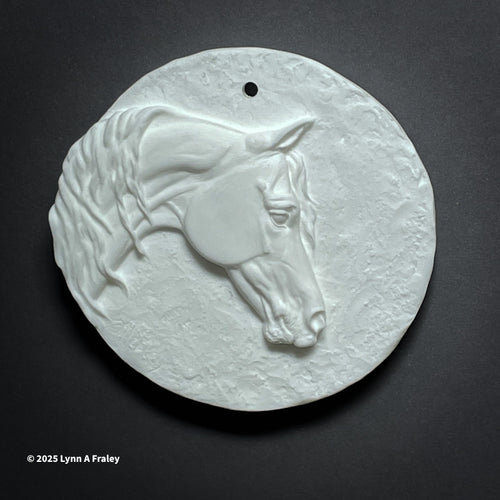 Ornament, Arabian head, unpainted resin
