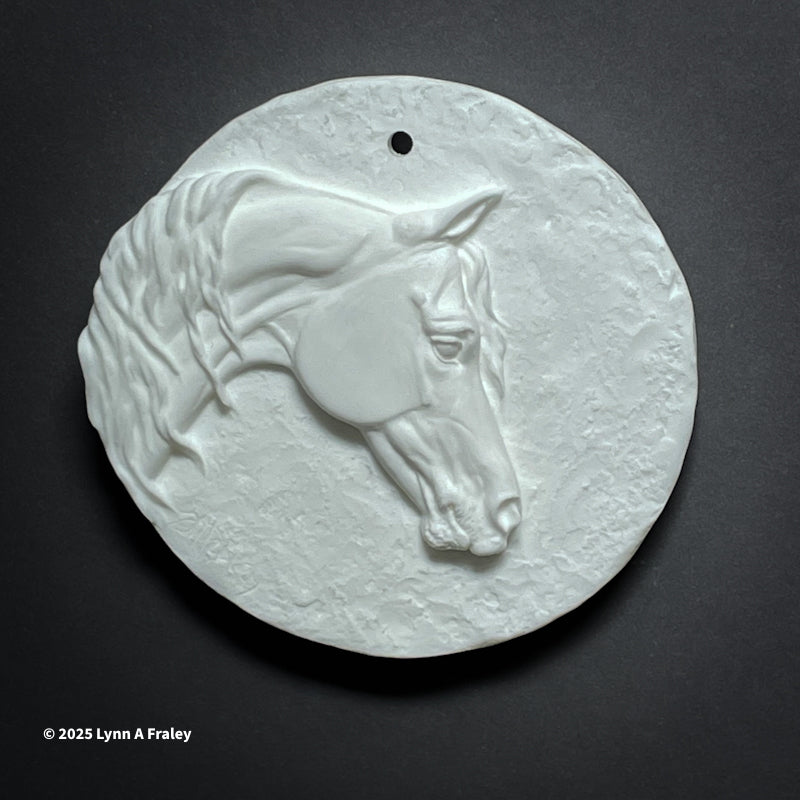 Ornament, Arabian head, unpainted resin